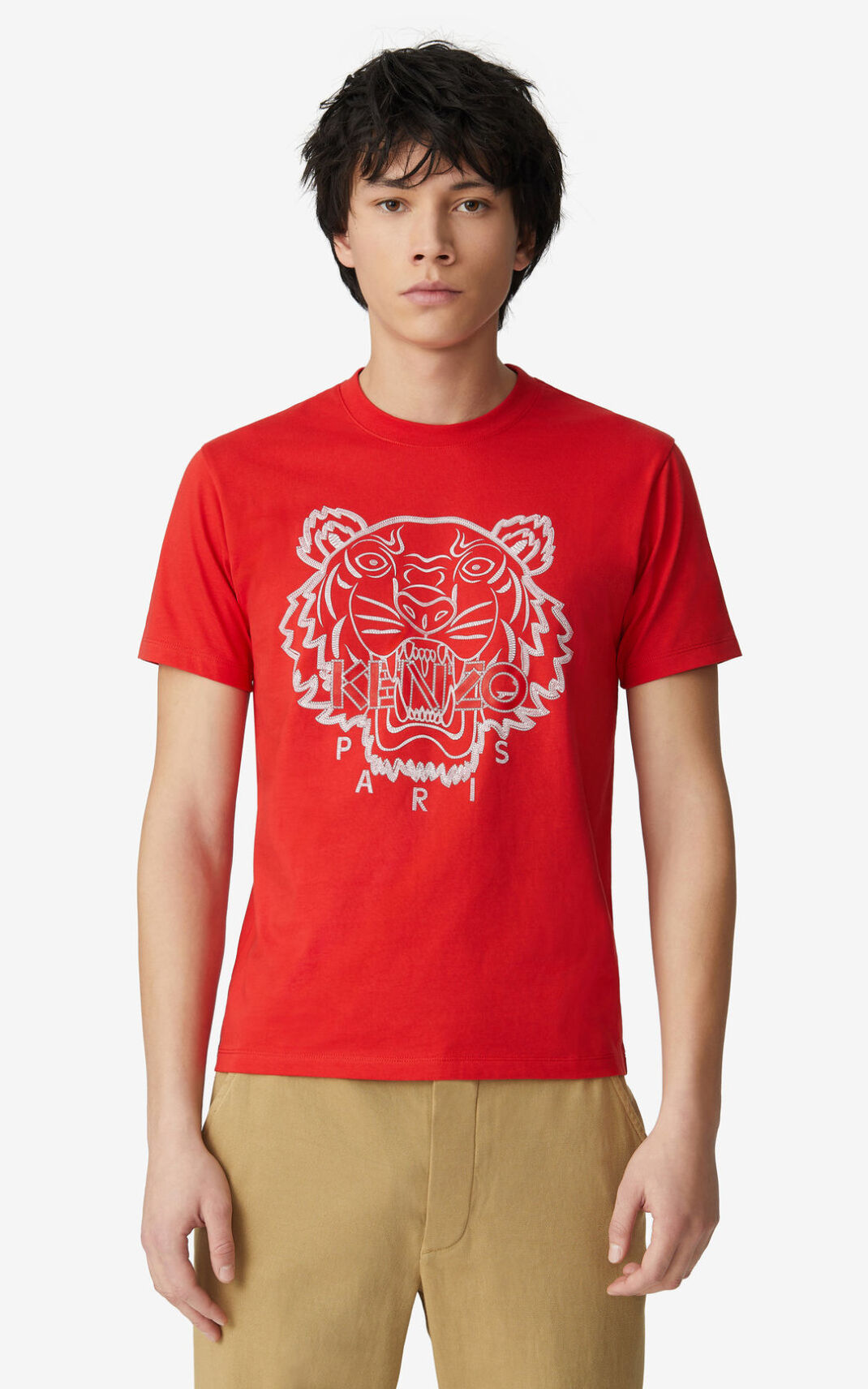 T Shirt Kenzo Homme Tiger Rouge RVBFD-4569